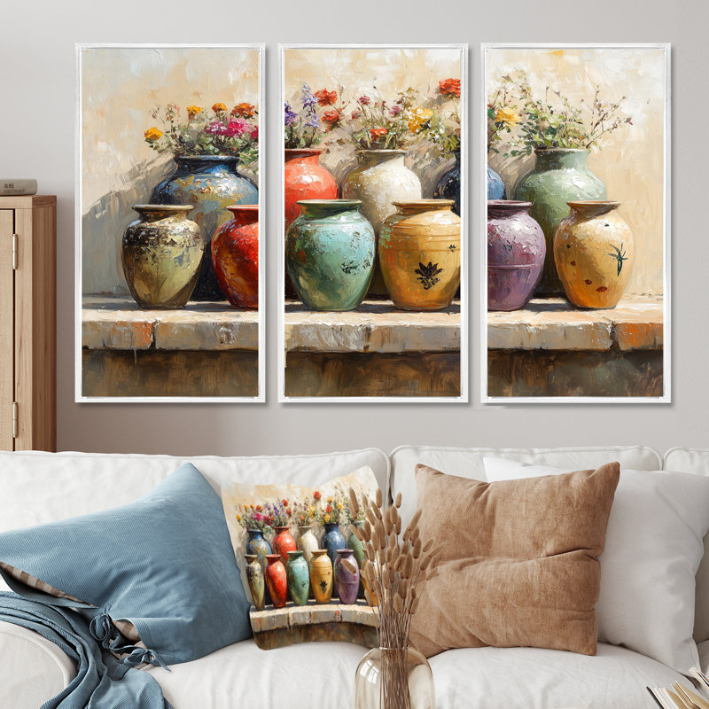 Ensemble de décorations murales Farm Pottery Earthy Treasures III - Boho Pottery, H 28 po x l 36 po x P 1 po