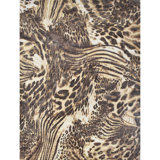 Animal Print Area Rug in White