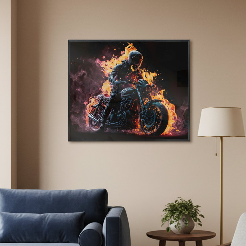 Single Picture Frame LED Illuminated Wall Art Wall Art on Glass / Aluminium, 50 cm H x 60 cm W