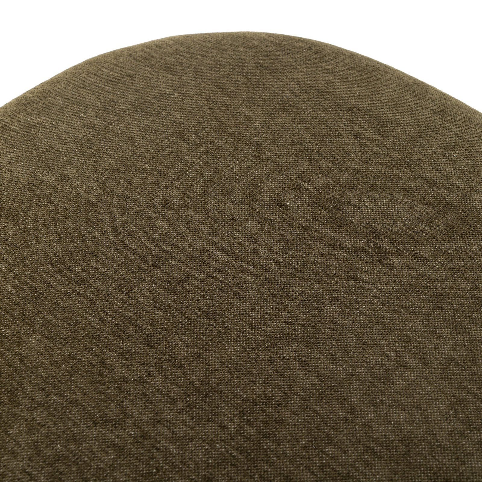 Modern Accent Stool, Polyester, Sutton Olive, 20.25" H x 22.5" W x 22.5" D