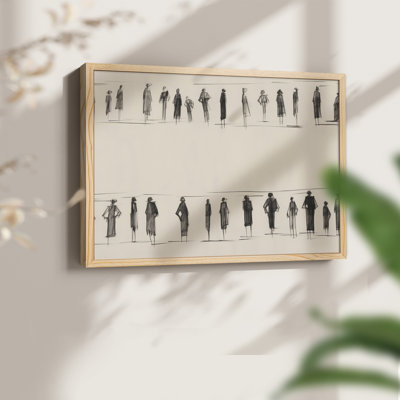 Croquis rétro - LXVII - Reproduction encadrée - Restickable