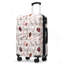 Bagage à carreaux extensible de 24 pouces, valise de voyage légère et brillante avec roulettes, serrure TSA