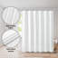 Rideau de douche tissé blanc 71 x 71 avec pampilles et décorations Holbert-601514747