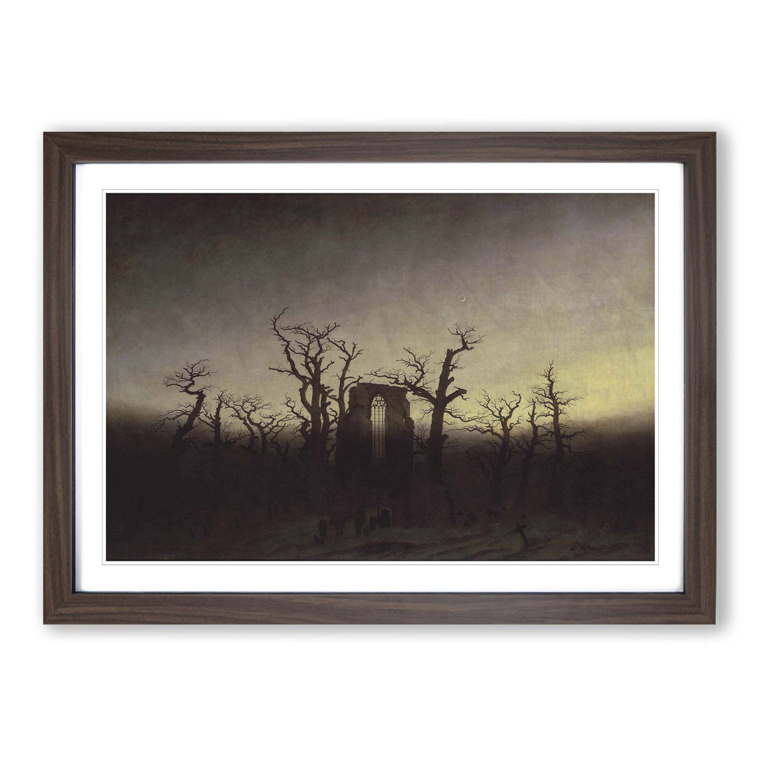 'The Abbey and the Oakwood' by Friedrich Caspar David Framed Painting Print