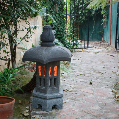 Garden Pagoda Lantern - Lava Stone