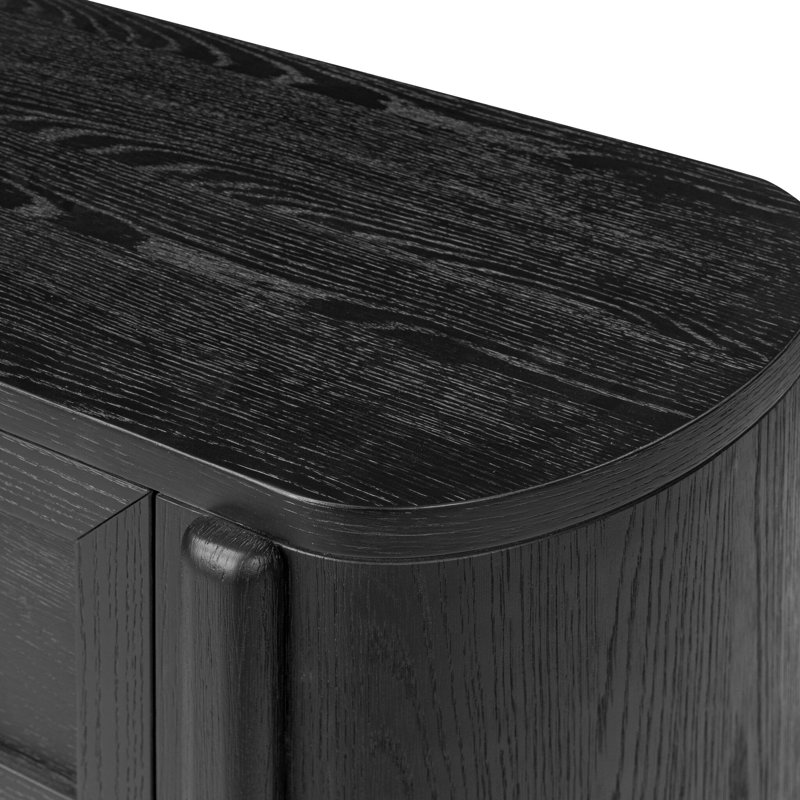 Tolle Nightstand-Drifted Matte Black Veneer