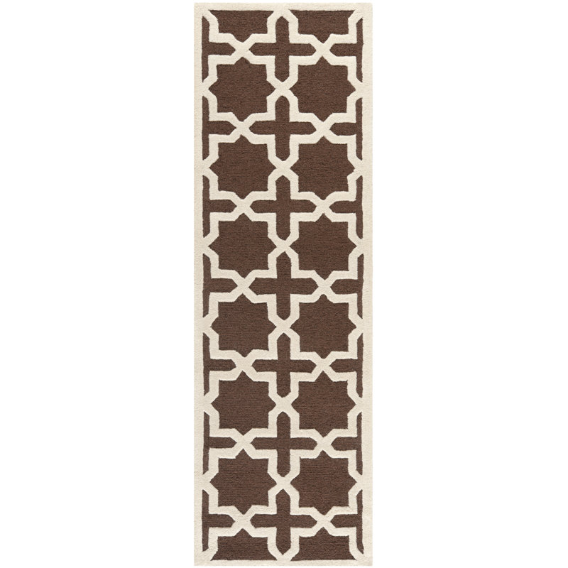 Igna Cambridge Hand Tufted Wool Geometric Rug, Runner 2'6" x 12'