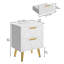 40cm W Metal Bedside Table