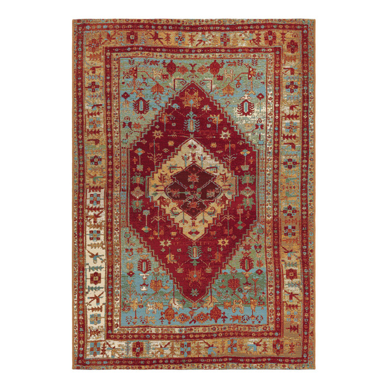 Indoor/Outdoor Traditional Area Rug, Rectangle 4'1" x 6'1"