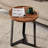 Small Round Solid Wood Tray Top End Table