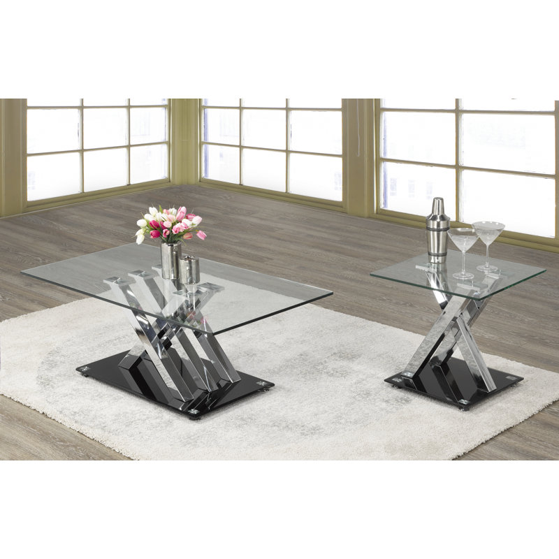 Table basse - Argent / Noir