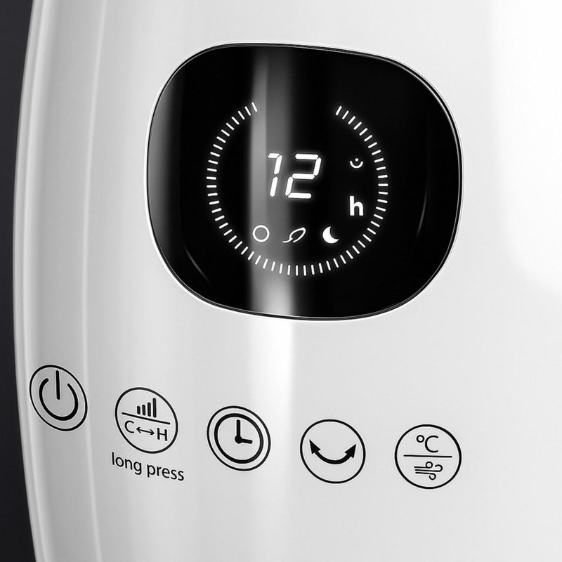 Bladeless Hot & Cool Tower Fan 2000W Indoor Oscillating Home Room Heater & Air Cooler with Remote Control & Timer