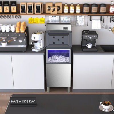 Commercial Ice Maker 400Lbs/24H Ice Machine W/ 200 Lbs Storage Bin — FIN-0019291 | Fridge.com
