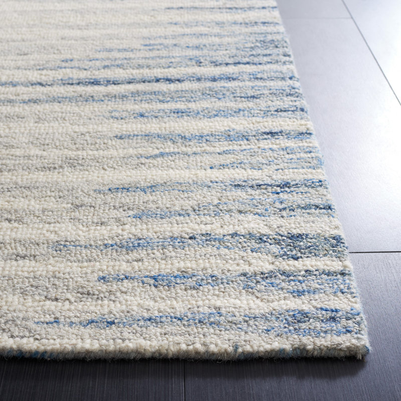Tapis abstrait en laine touffeté à la main Urja, Tapis de couloir 2 pi 3 po x 8 pi