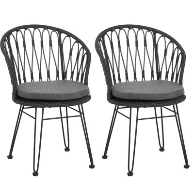 TAVON CHAIR, 2PCS avec 2 coussins, gris