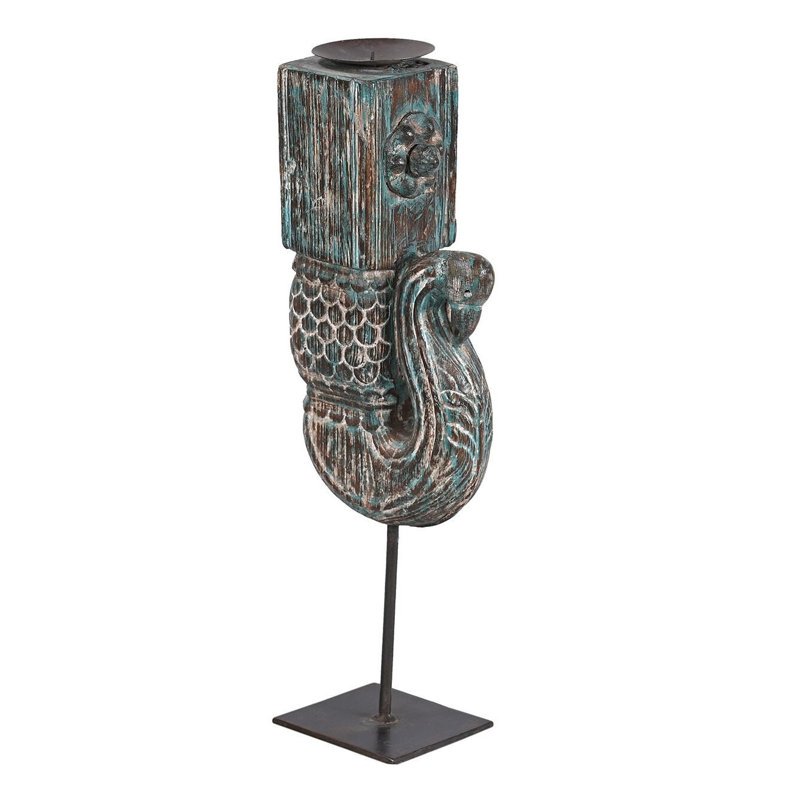 22'' H Solid Wood Candlestick