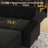 Upholstered Modular Sofa Sectional With Ottoman-1391795215