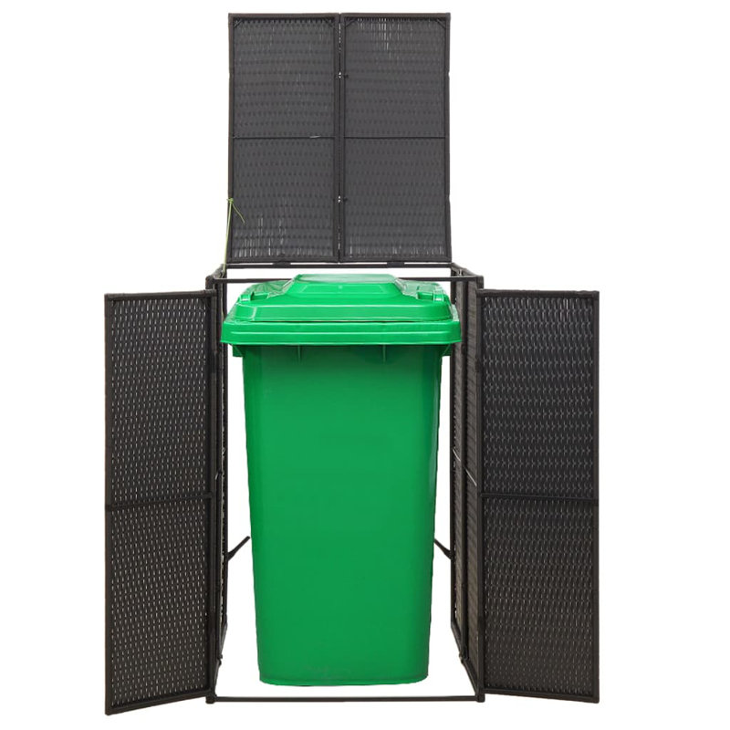 Humayd Rubbish Bin Box 117cm X 70cm, Black
