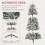 Arbre de Noël artificiel 7,5 pi avec 500 lumières claires et 1530 pointes, arbre de Noël enneigé avec base en métal et arbre de Noël articulé 7,5 pi-118034229