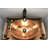 17" Oval Wired Rim Vessel Hammered Copper Sink in Polished Copper