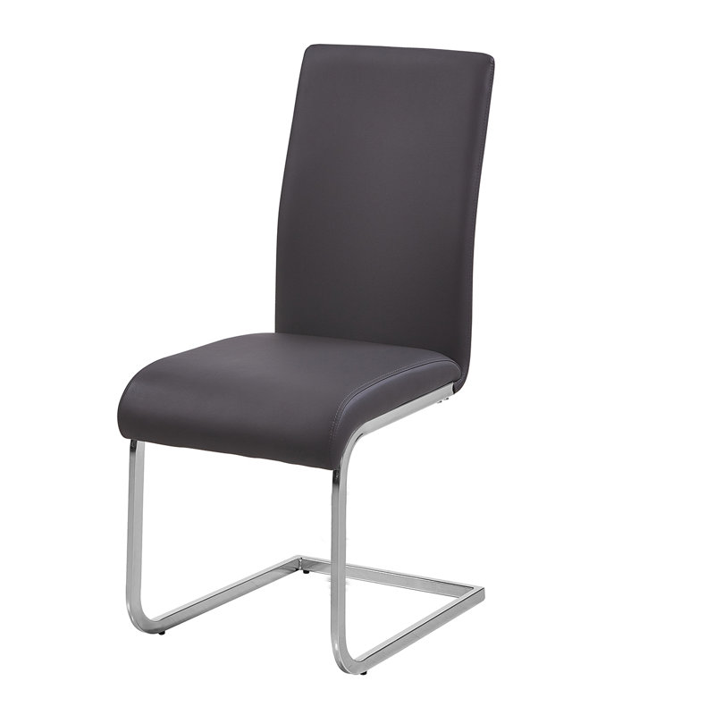 Chaise d'appoint rembourrée Steelman, Gris, Argent