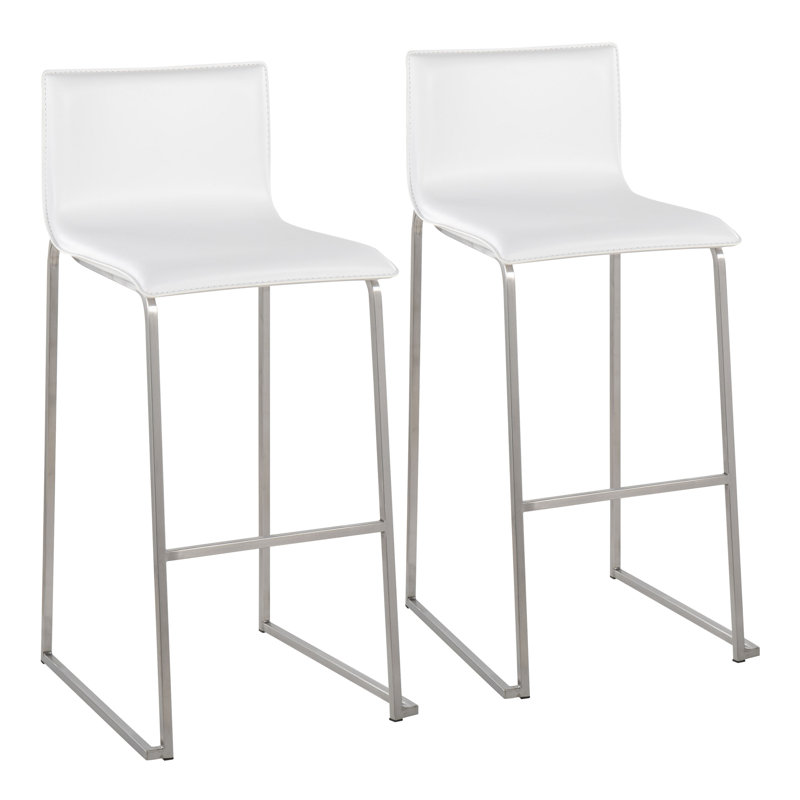 Middlebrook Stool, White, Stainless Steel, Bar Stool (30" Seat Height)