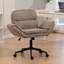 Fauteuil pivotant rembourré en molleton Rich Brown