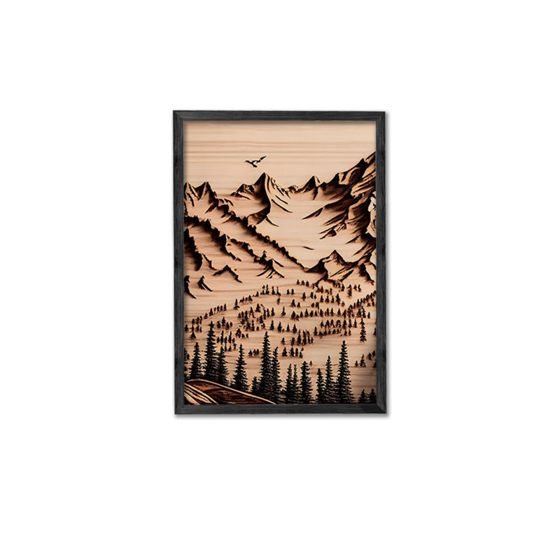 Ensemble de 3 panneaux décoratifs élégants en bois aggloméré, cadre en bois massif, 13,4 x 19,3 x 0,6 pouces | Œuvre d'art 100% MDF avec impression numérique | Parfait pour le salon, la chambre à coucher et le bureau, design élégant et moderne