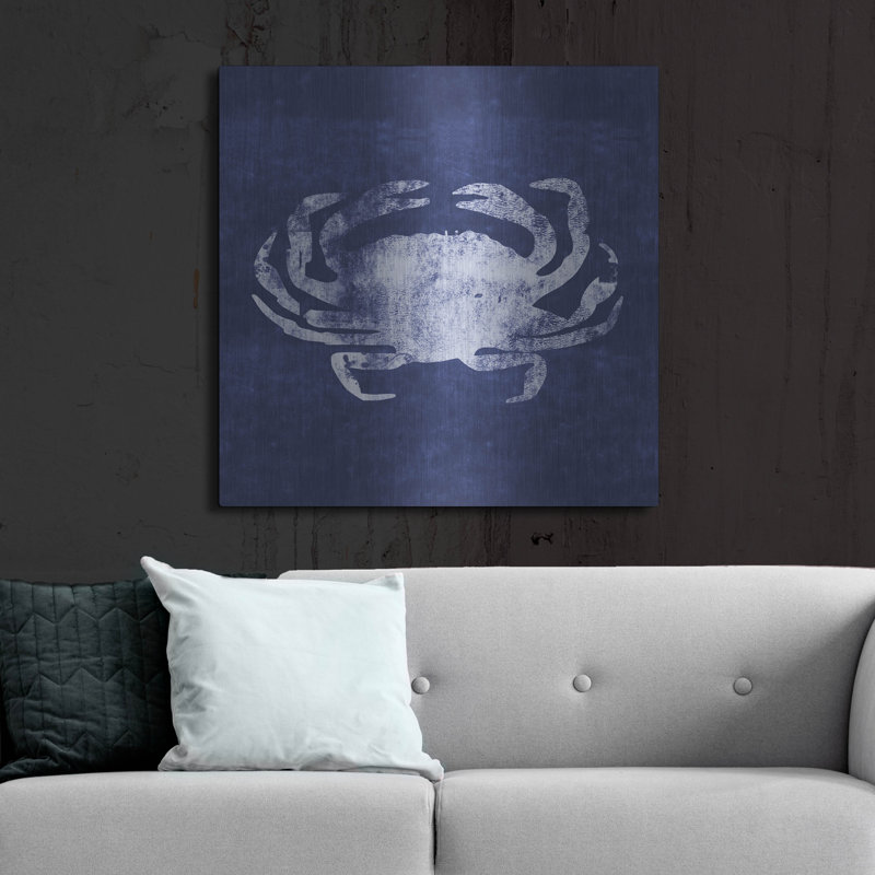 «Indigo Crab» par Linda Woods, H 36 po x l 36 po