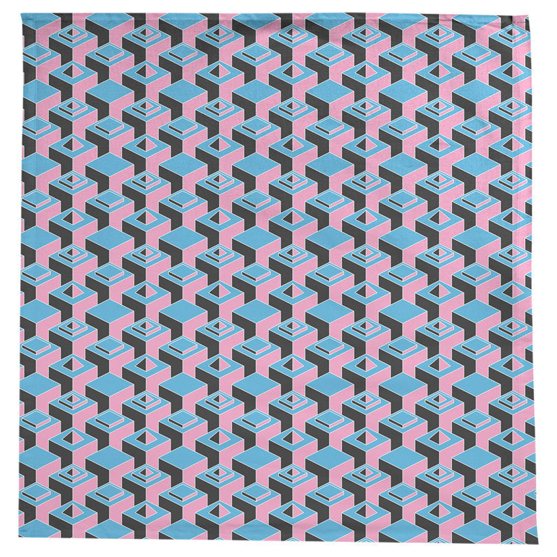 Nappe de gratte-ciels classiques, Bleu sarcelle / rose