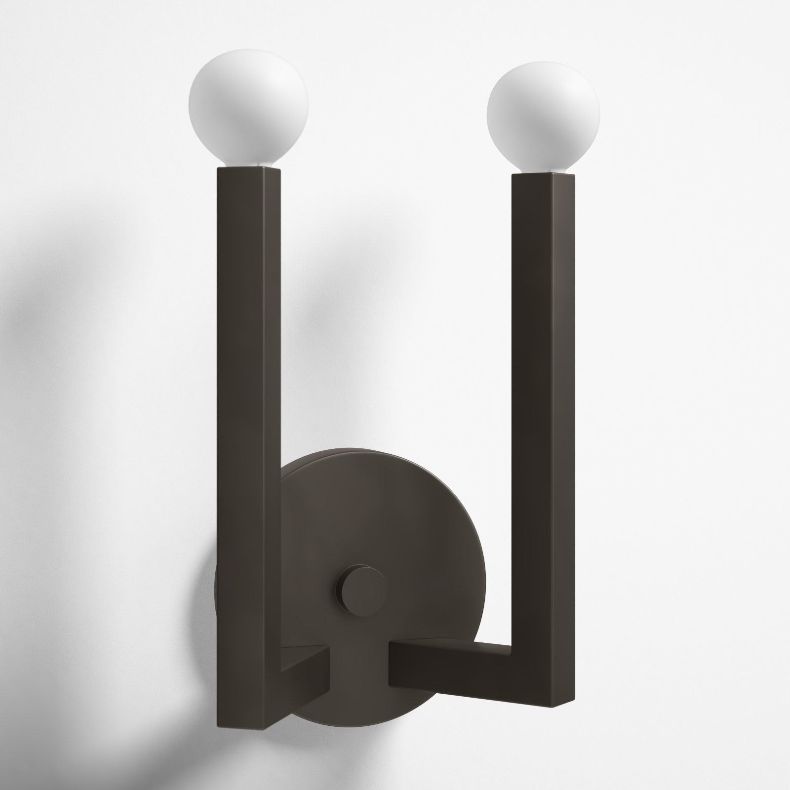 Bronsyn 2 Light Dimmable Candle Wall Light, Black Oxide