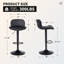 Ensemble de 2 tabourets de bar Classic Classic - tissu pivotant et réglable en hauteur, résistant aux rayures, pour la cuisine et le salon, noir-1099100028-1099100024-1095339896