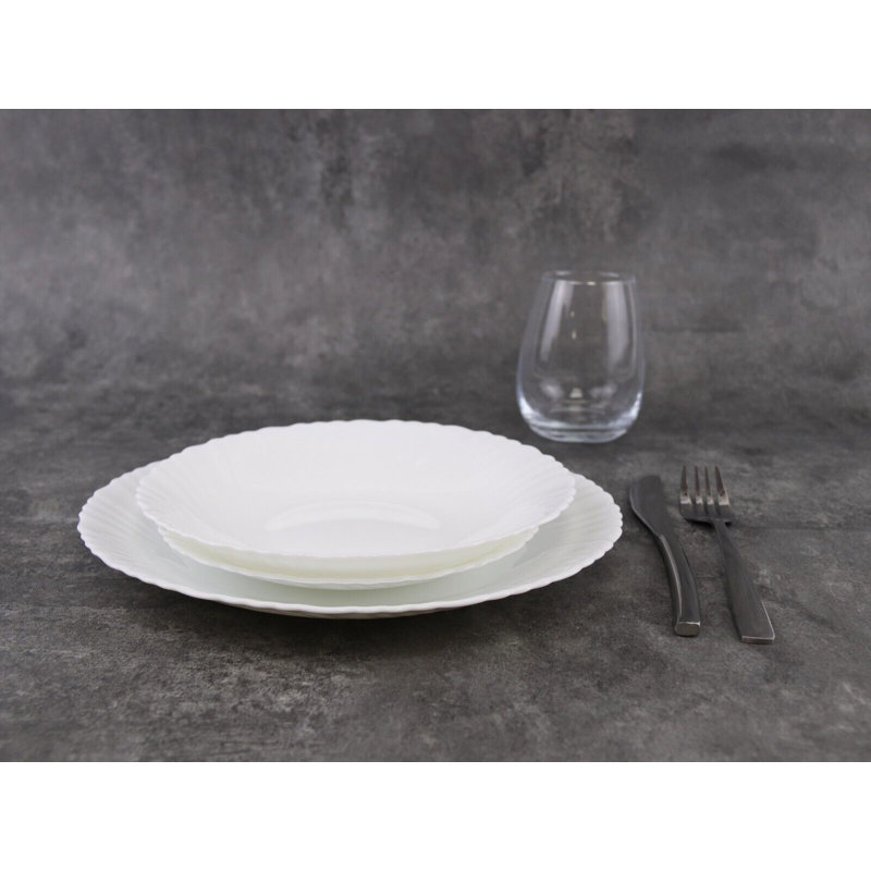 Navpreet Glass Dinnerware Set 12 Piece - Service for 4