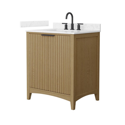 Palmilla 30" Freestanding Single Bathroom Vanity with Cultured Marble Top