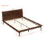 Structure de lit en bambou massif Aurandi Minimalist Auren avec support de lattes robuste, aucun sommier requis-129876701