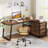 L-Shaped Computer Desk With 3 Drawers & Storage Shelves, Reversible Corner Desk for Home Office-1250256046-1209322121
