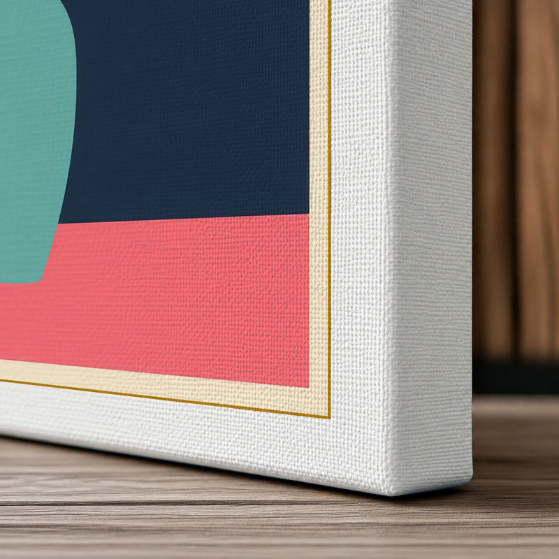 Blooms in Turquoise Modern - Wrapped Canvas, 30x20 - 76.2 x 50.8 cm, White Border