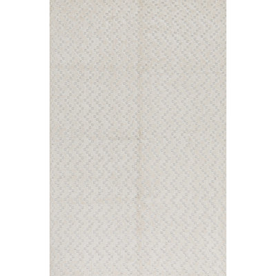 Wool Chevron Area Rug in White