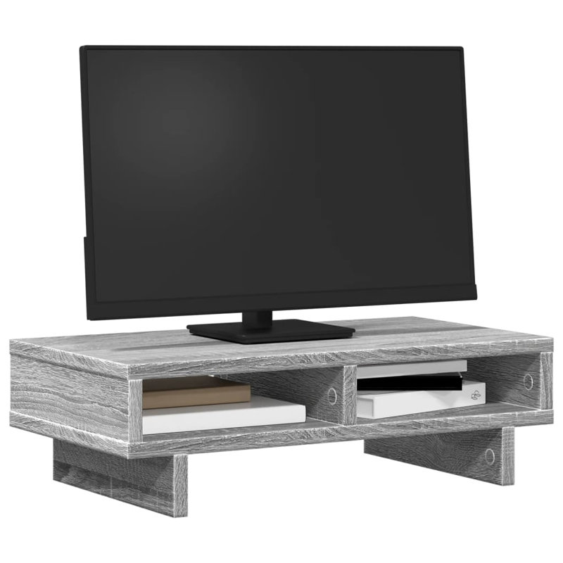 Balzarotti Manufactured Wood Monitor Stand, Grey Sonoma, 15cm H x 50cm W x 27cm D