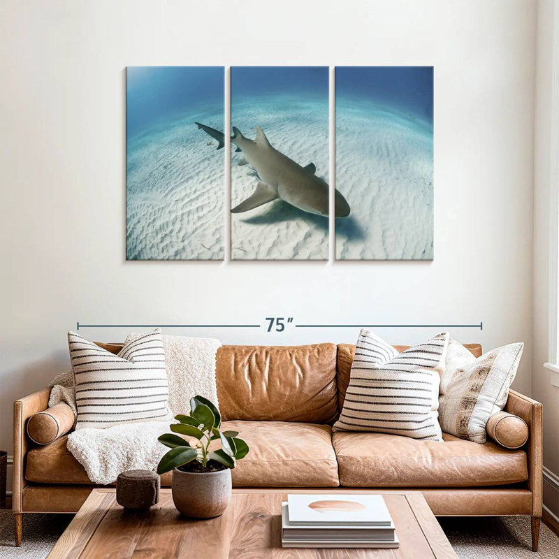 Brampt Lemon Shark Over The Seabed, 36" H x 57" W