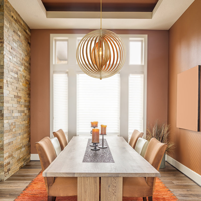 Abruzzo 1 - Light Pendant, 20" H x 19.25" W x 19.25" D, Brown