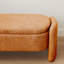 Banc de rangement ovale en tissu polaire-1723162213