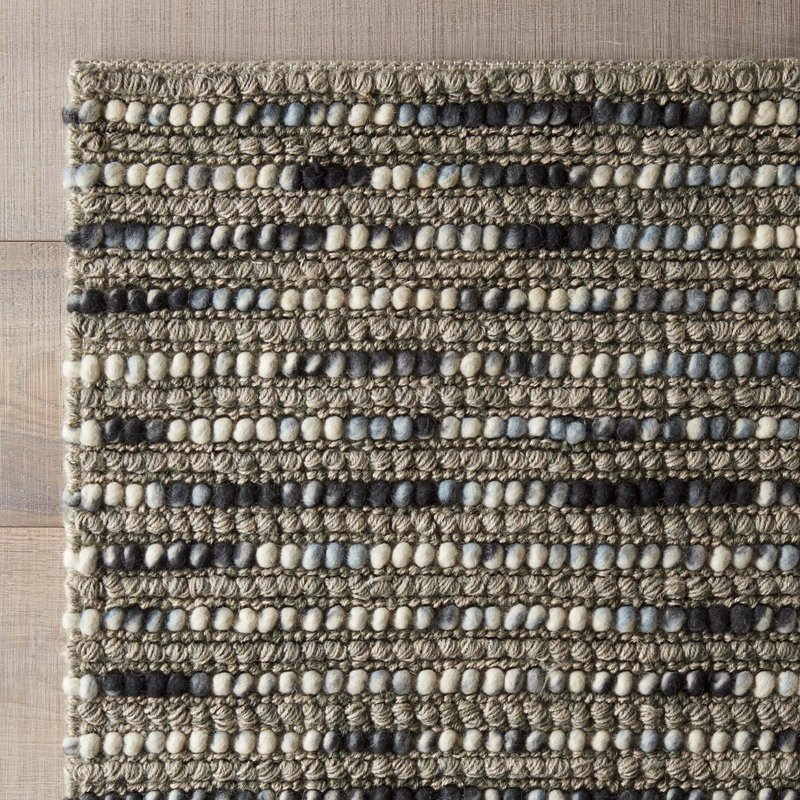 Tapis abstrait en jute / sisal tissé à la main Ferrera, Rectangle 2 pi x 3 pi