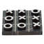 Ensemble de jeu noir Tic Tac Toe noir avec incrustation argent