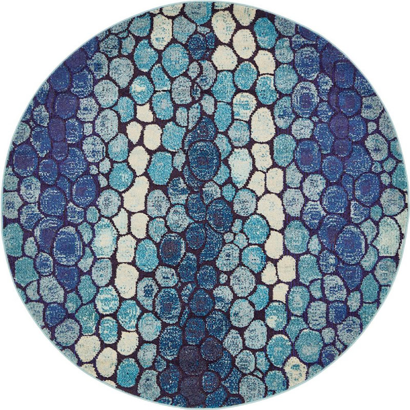 Burtrum Abstract Indoor Rug, Round 6'