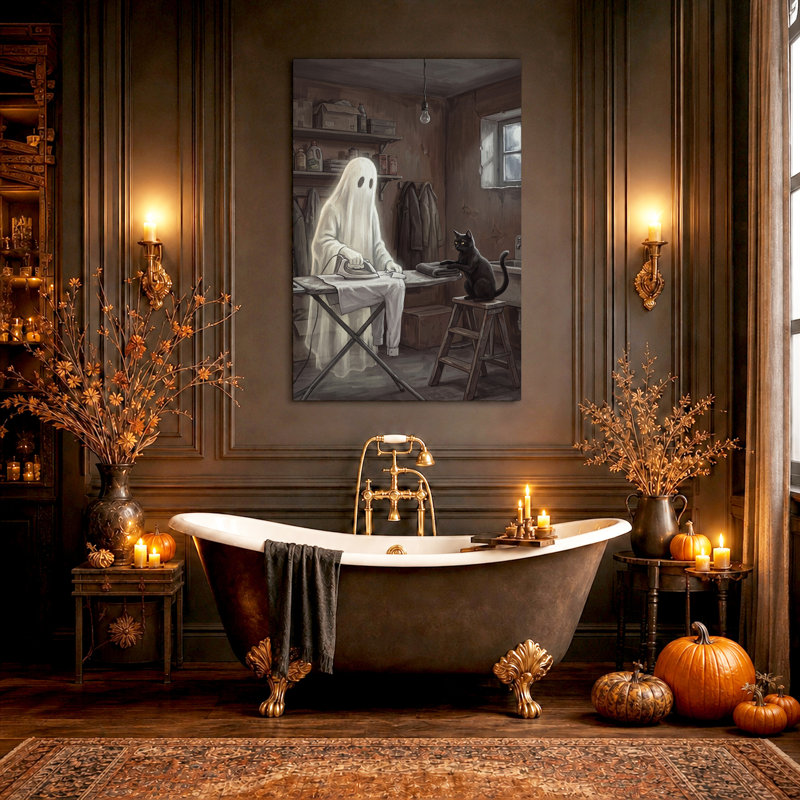 Art mural sur toile, "Ghost", 40"H x 28"W