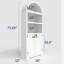 Armoire garde-manger arquée de 72 po de hauteur - Solution de rangement multi-pièces pour les cuisines organisées, les espaces repas et de vie avec tablettes réglables-1736716031