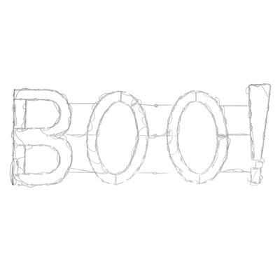 The Holiday Aisle® 60 "Halloween lumière blanche" BOO "