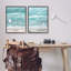 «Coastal Beach», reproduction encadrée sur bois 2 pièces-93786619-93786620