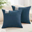 Housses de coussin décoratives unies avec étiquette en cuir (ensemble de 2)-101280818-101280830